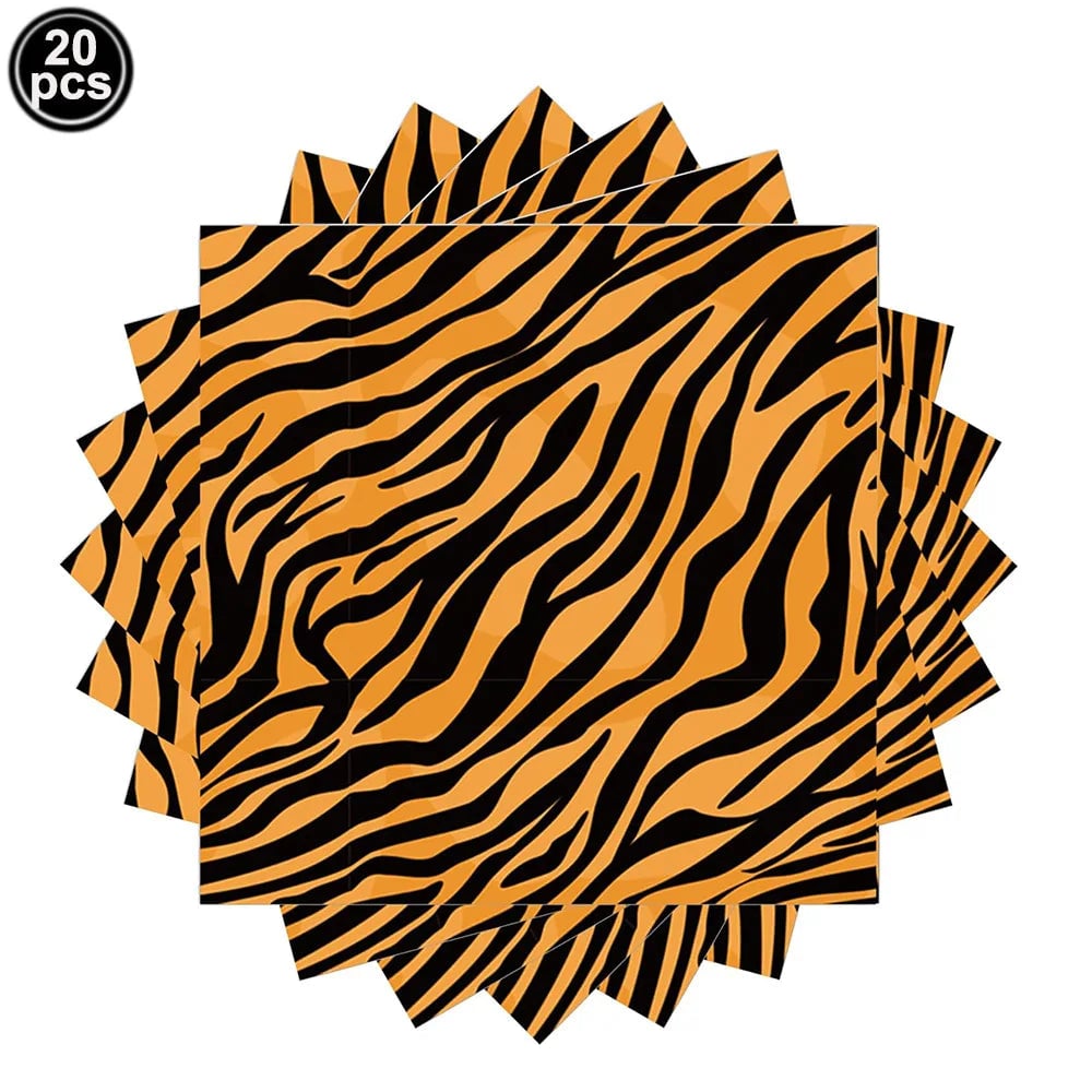 Jungle Animal Print Disposable Paper Plates Safari Party 8-Pack