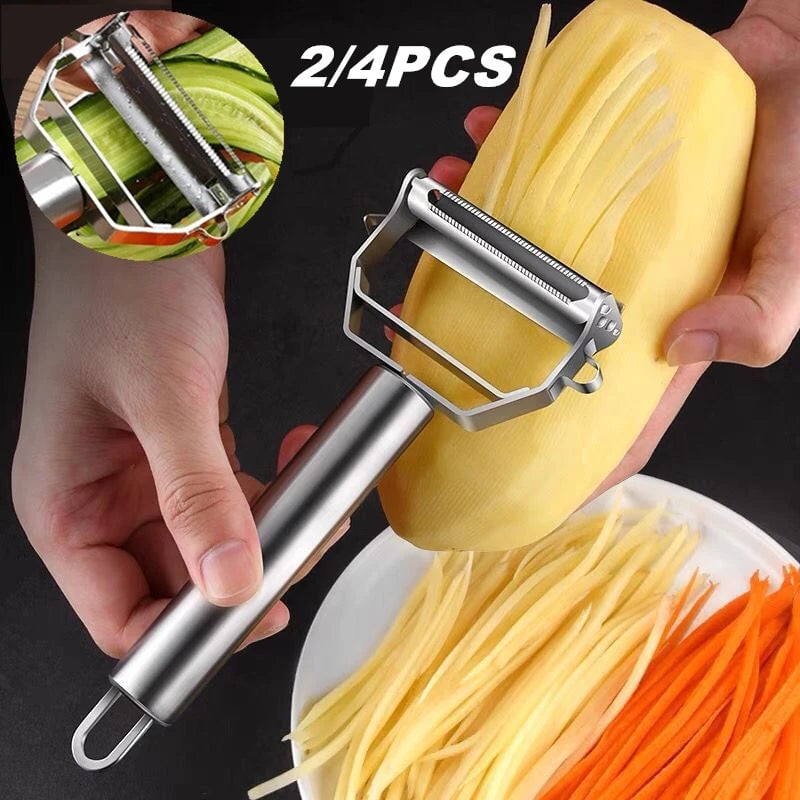 Stainless Steel Double Head Vegetable Peeler Melon Fruit Planer