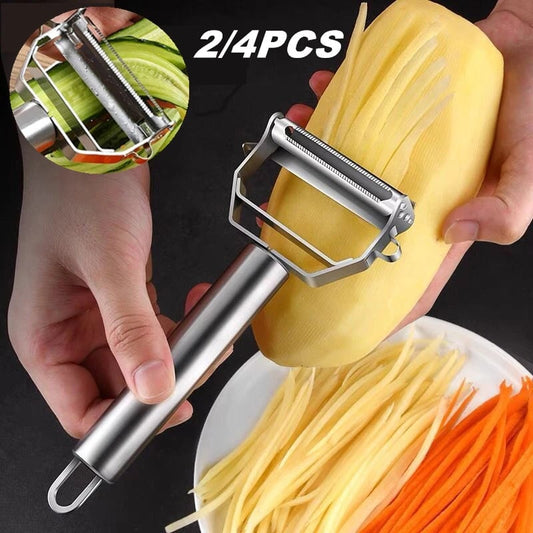 Stainless Steel Double Head Vegetable Peeler Melon Fruit Planer