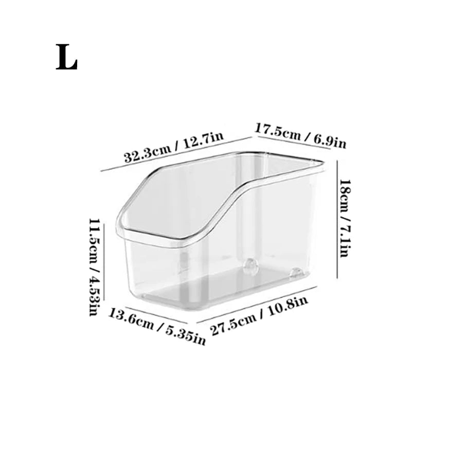 Pull Out Clear Cabinet Organizer with Roll Wheels - Under Sink Bin