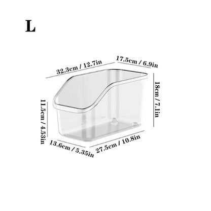 Pull Out Clear Cabinet Organizer with Roll Wheels - Under Sink Bin