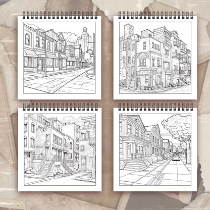 Adult Coloring Book 30 Sheets 8.3x8.3 Spiral Bound Women's Drawing