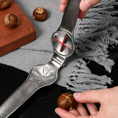 Stainless Steel 2-in-1 Chestnut Walnut Nut Cracker Opener Tool
