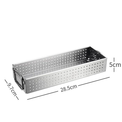 304 Stainless Steel Cutlery Drainer Box - Chopstick Fork Storage