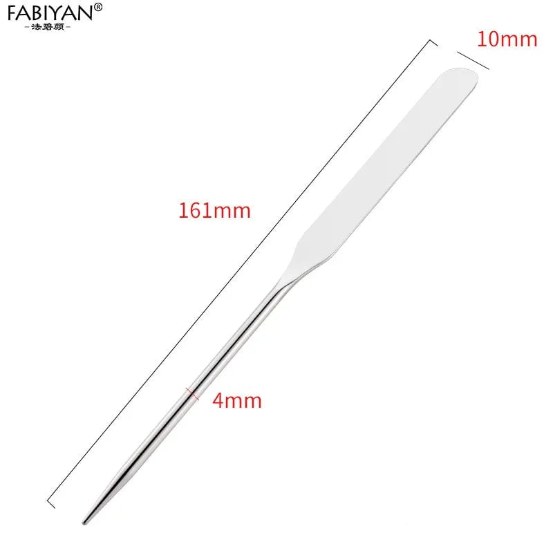 Stainless Steel Spatula Stick - Nail Art & Makeup Foundation Mixer