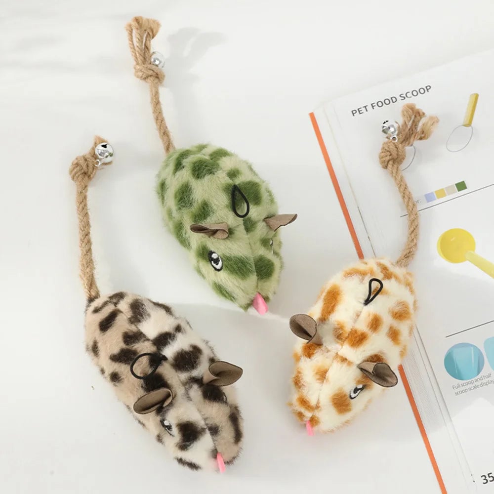 Squeaky Mouse Cat Toy Interactive Kitten Chew Toy Boredom Relief