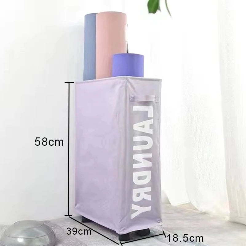 Large Wheeled Laundry Basket - Foldable Waterproof Storage Bag