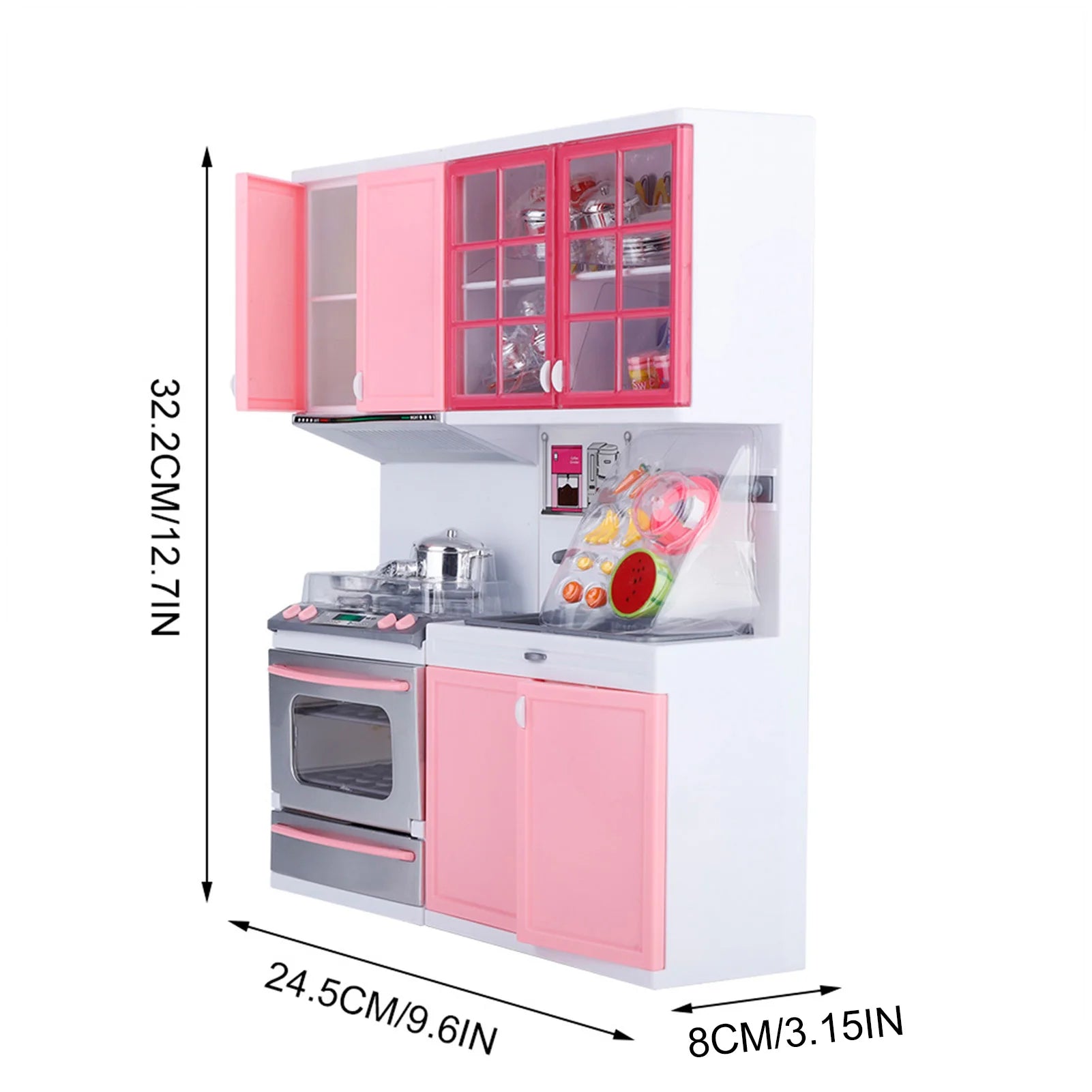 Mini Kitchen Pretend Play Set - Children's Kitchenware Role Play Toys
