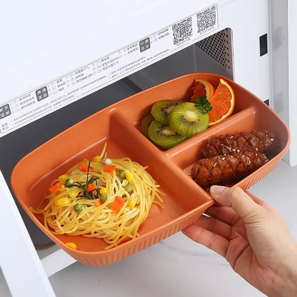 3 Compartment Portion Control Plate Microwave Safe Diet Dinnerware