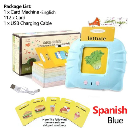 Multilingual Talking Flashcards Machine - English Spanish Italian Arabic