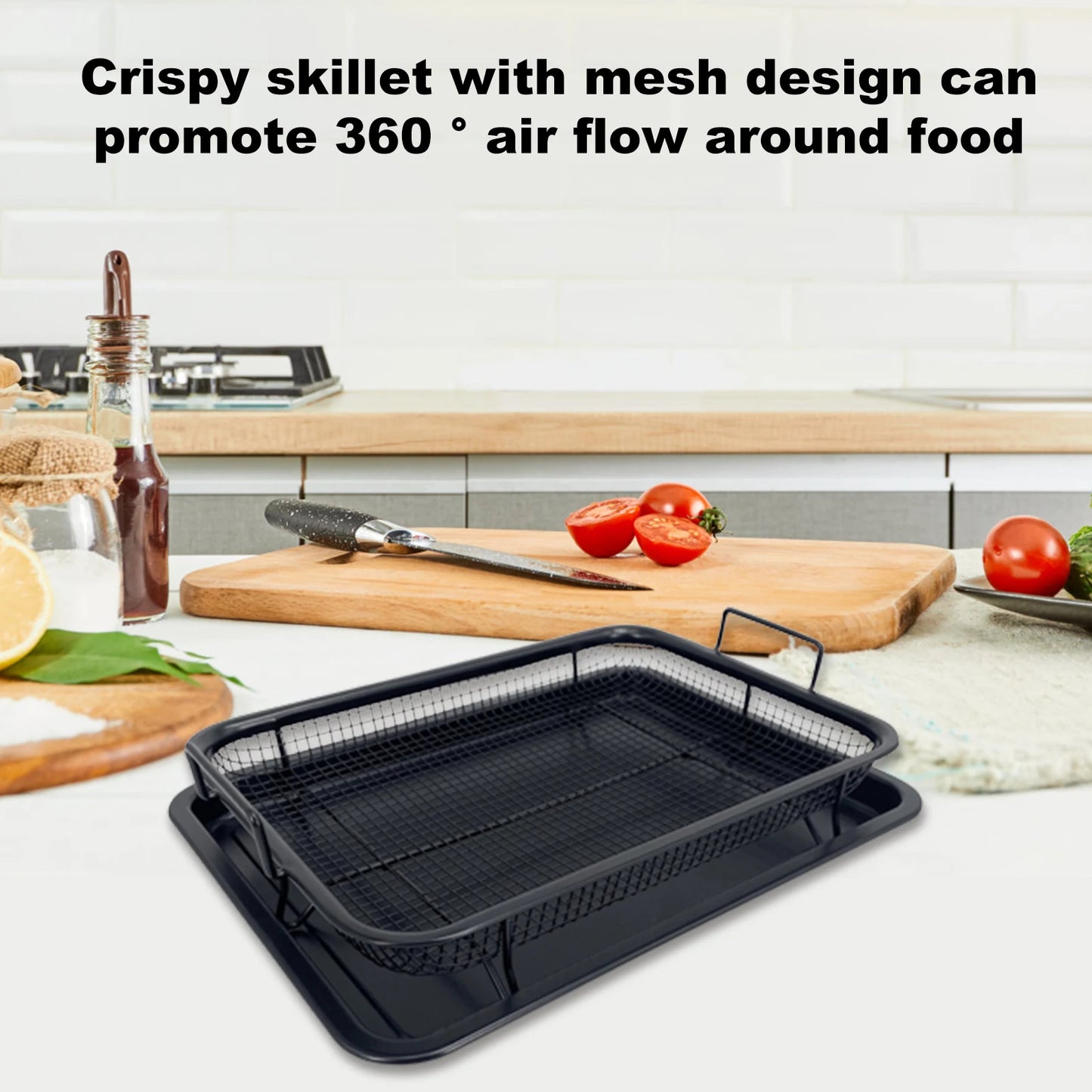 Non-Stick Mesh Baking Tray - Multi-Purpose Frying & Grilling Pan