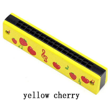 Wooden 10 Hole Harmonica Kids Educational Musical Instrument Toy