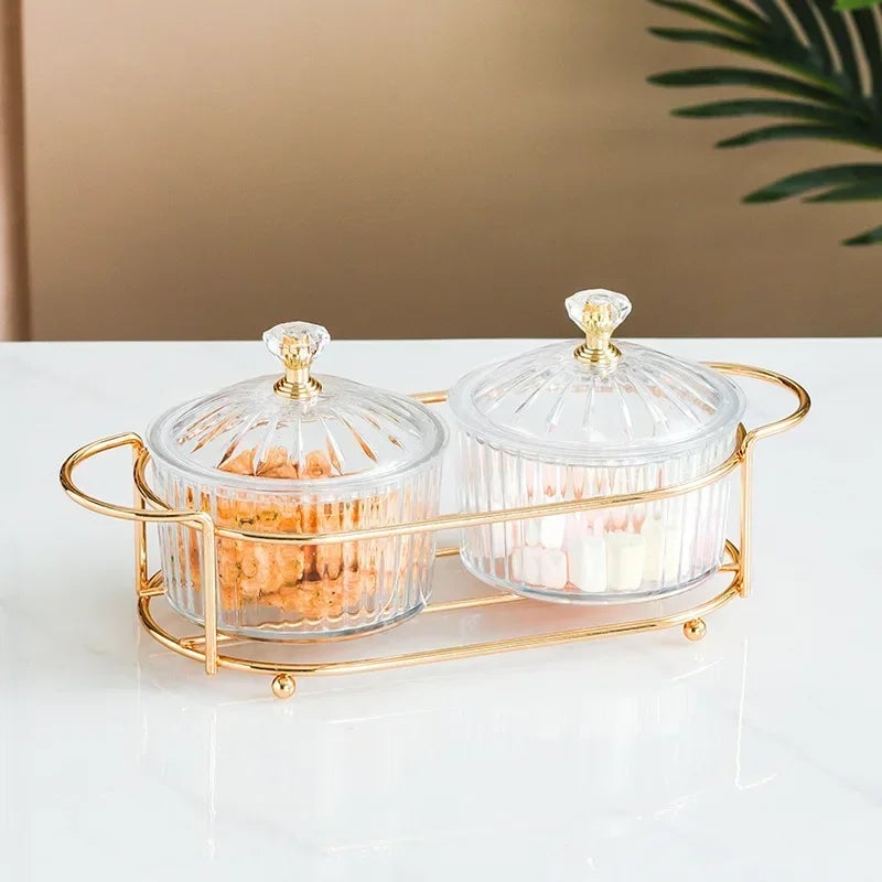 Glass Serving Bowl with Lid - Multi-Purpose Party Platter