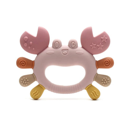 BPA-Free Silicone Crab Teething Toy - Easy Grip Design Newborn