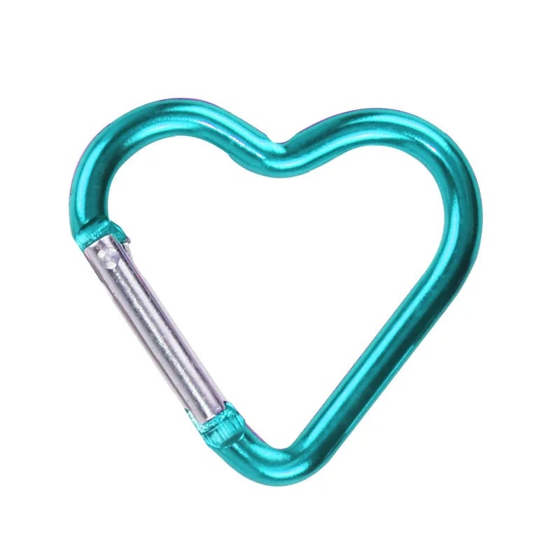 Heart-Shaped Aluminum Carabiner Keychain Clip Hook Water Bottle