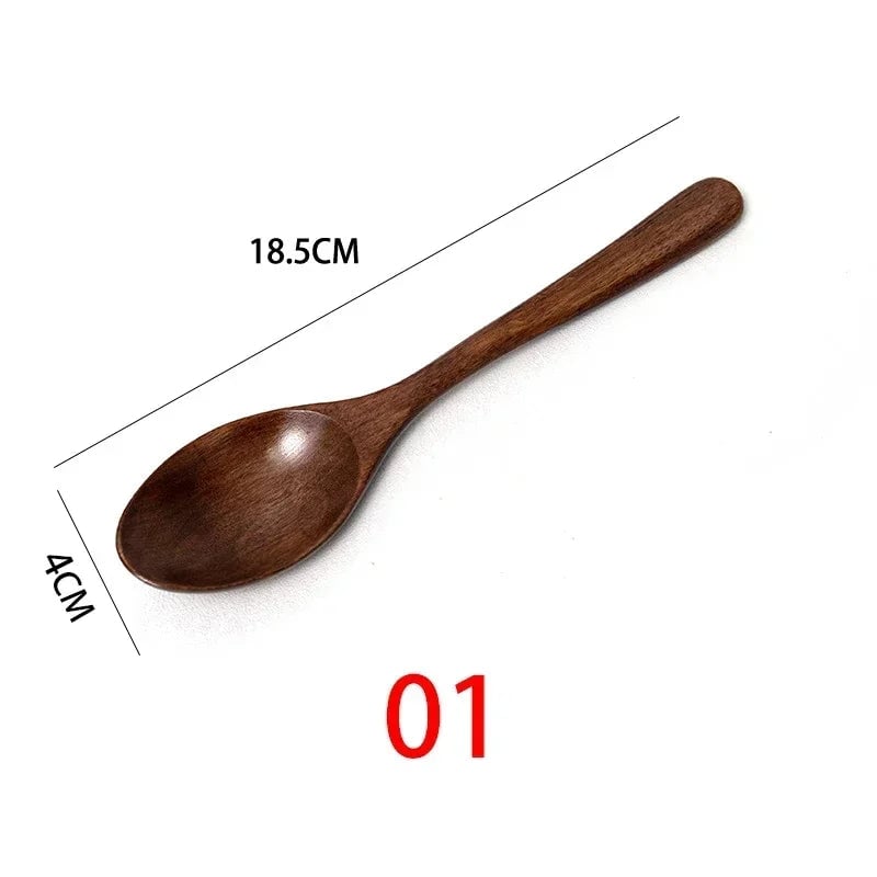 Natural Wooden Cooking Spoons - Multi-Purpose Kitchen Utensil Set