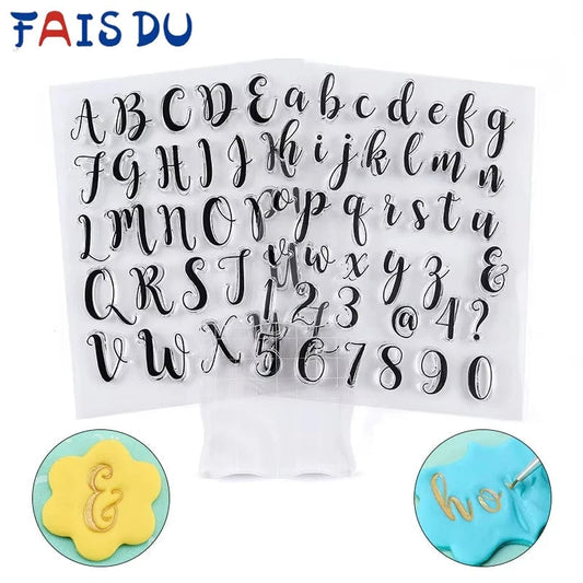 Alphabet Letter Stamps Set - Fondant Embossing Cookie Decorating Tools