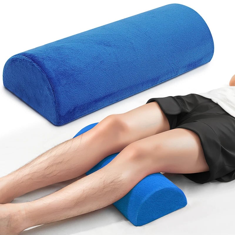Half Moon Memory Foam Bolster Pillow - Legs Knees Lower Back Support