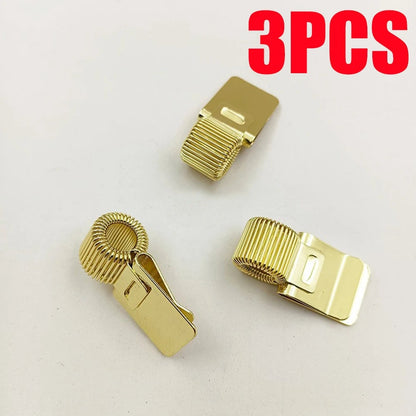 Telescopic Spring Pen Clip Notepad Holder with Electroplating Finish