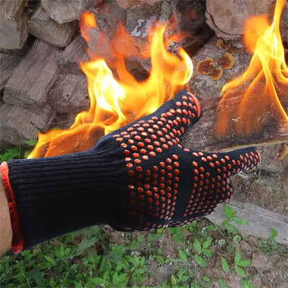 800°F Heat Resistant Oven Gloves - Fireproof BBQ Baking Mitts