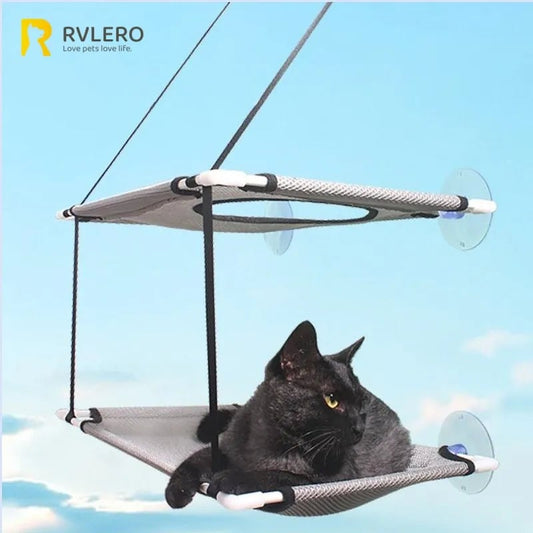 Cat Window Hammock Bed - Double-Decker Suction Cup Wall Mount