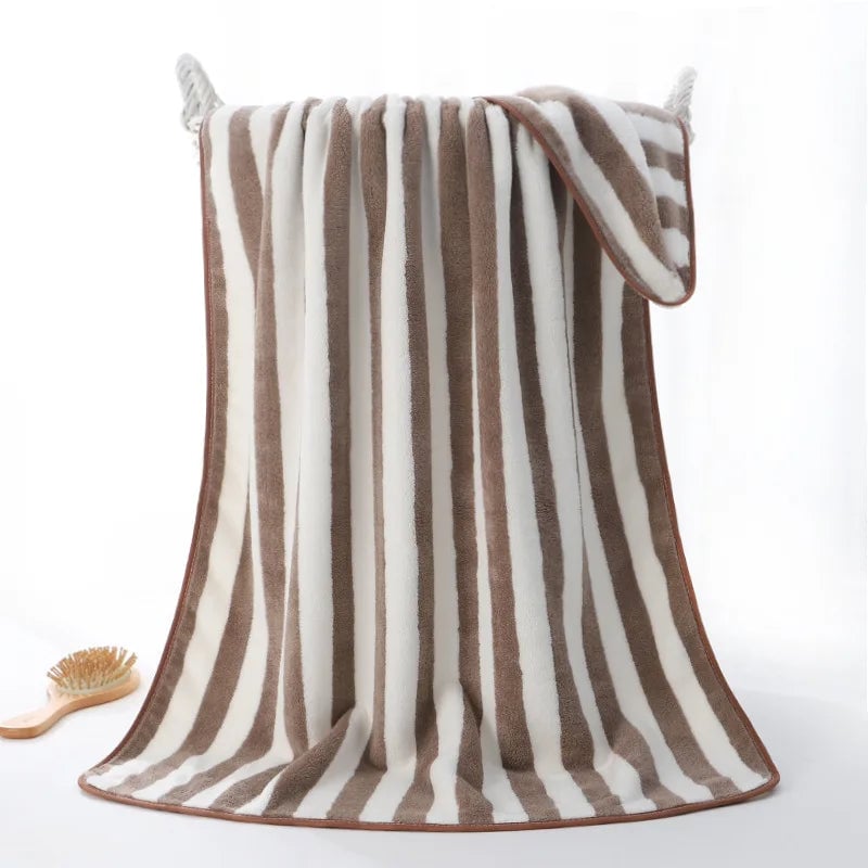 Stripe Super Soft Bath Towel 90x170cm Super Absorbent Multi-Use
