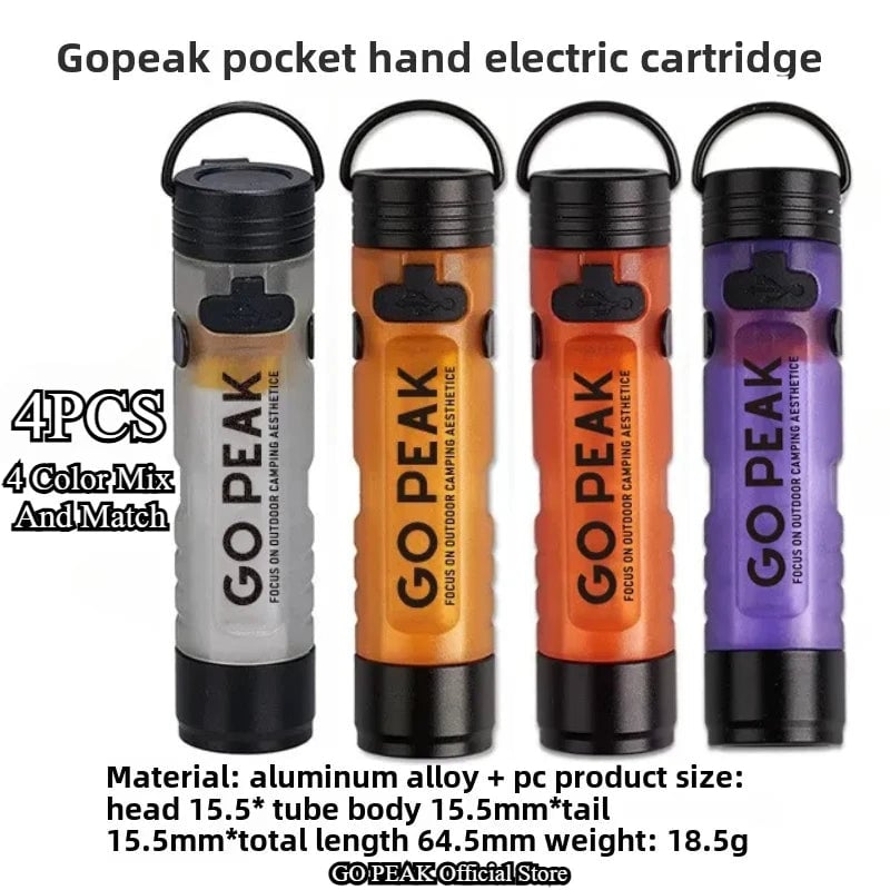 GOPEAK Mini LED Flashlight 5050 Pocket Keychain Clip Emergency Light