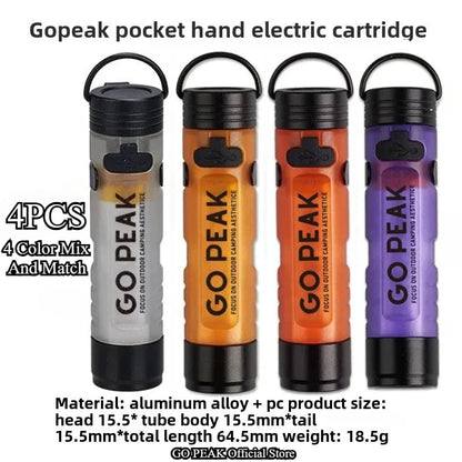 GOPEAK Mini LED Flashlight 5050 Pocket Keychain Clip Emergency Light