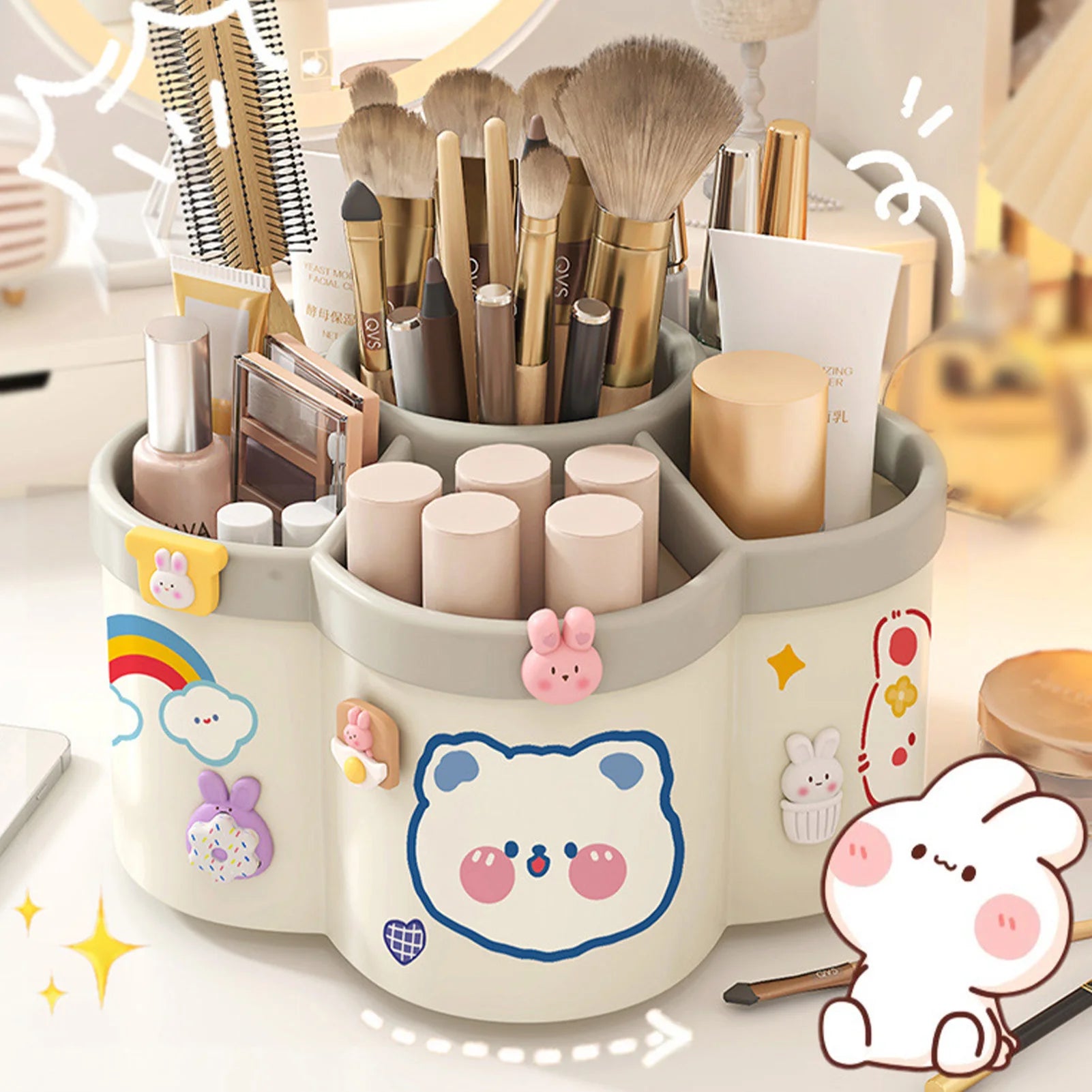 Rotating 360° Pen Holder Desk Organizer - Large Capacity Storage