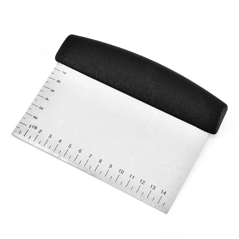 Stainless Steel Pastry Scraper Dough Cutter Icing Smoother Tool
