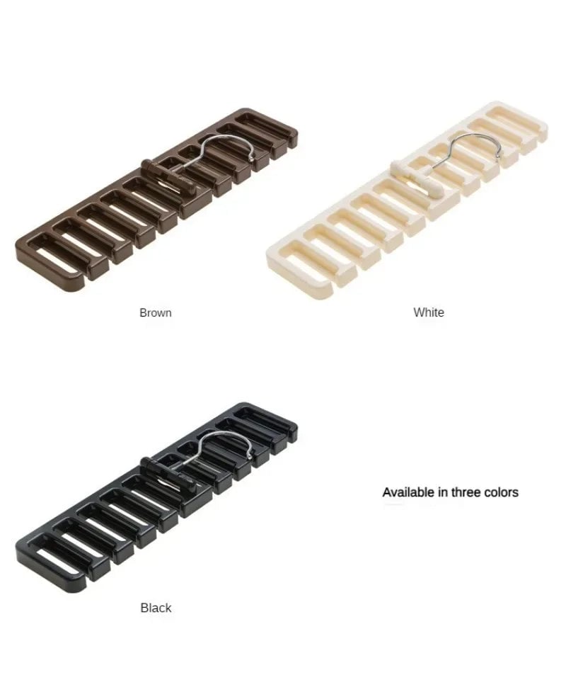 Multifunctional Hanging Belt & Tie Organizer Rack - 1-12 Pack