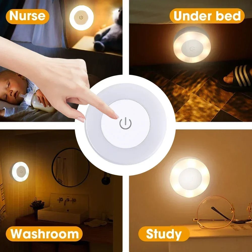 USB Rechargeable LED Night Light - Portable Home Lighting Decor