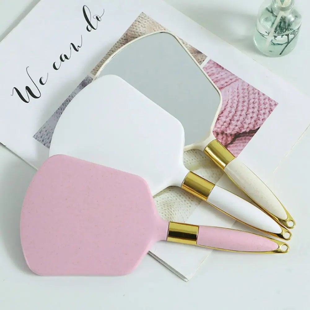 HD Vintage Handheld Makeup Mirror with Handle - Professional Vanity