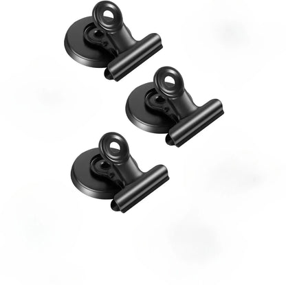 3pcs Magnetic Metal Clips Punch-Free Fridge Hook Storage Rack Set