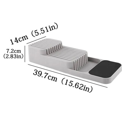 Multi-Compartment Kitchen Cutlery Organizer with Spice Storage Box