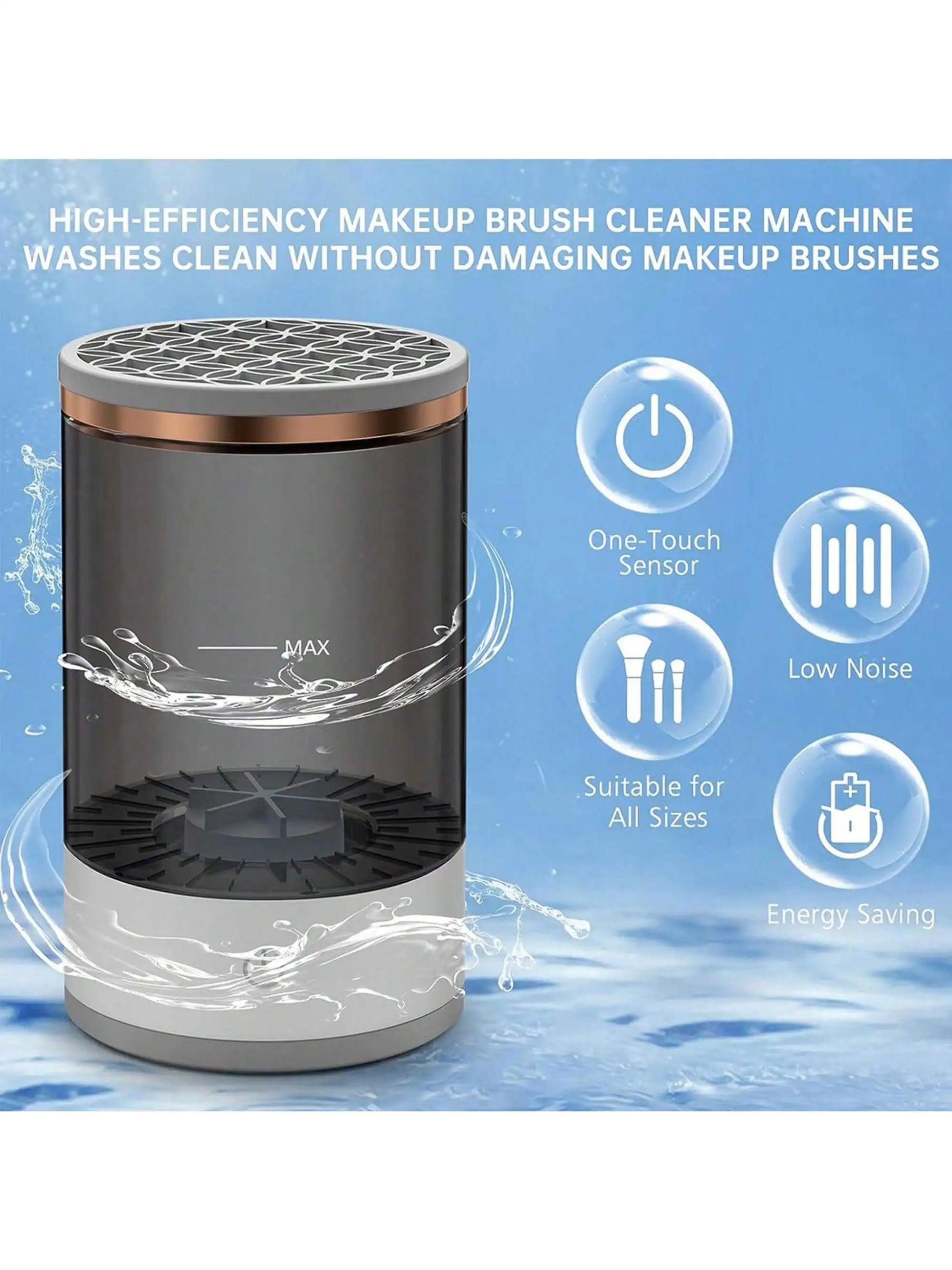 Electric Makeup Brush Cleaner Machine - Automatic Deep Cleaning Kit