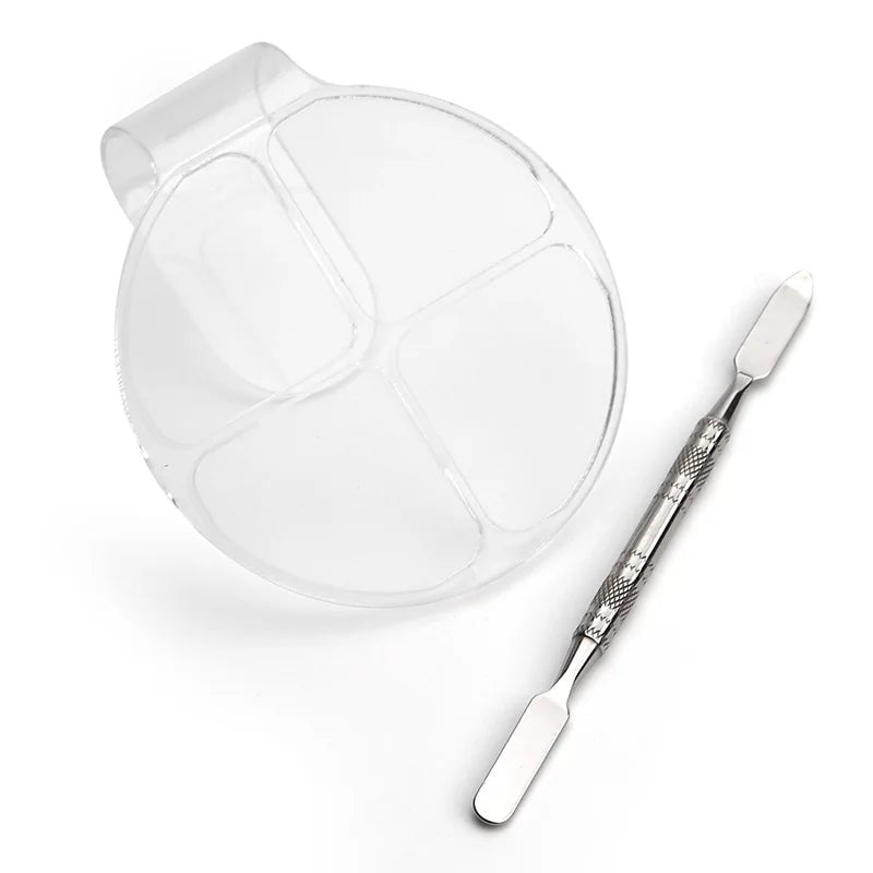 Clear Acrylic Handheld Mixing Palette - Makeup & Nail Art Tool