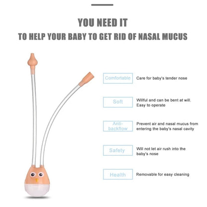 Newborn Baby Nasal Aspirator - Safe Suction Nose Cleaner Device