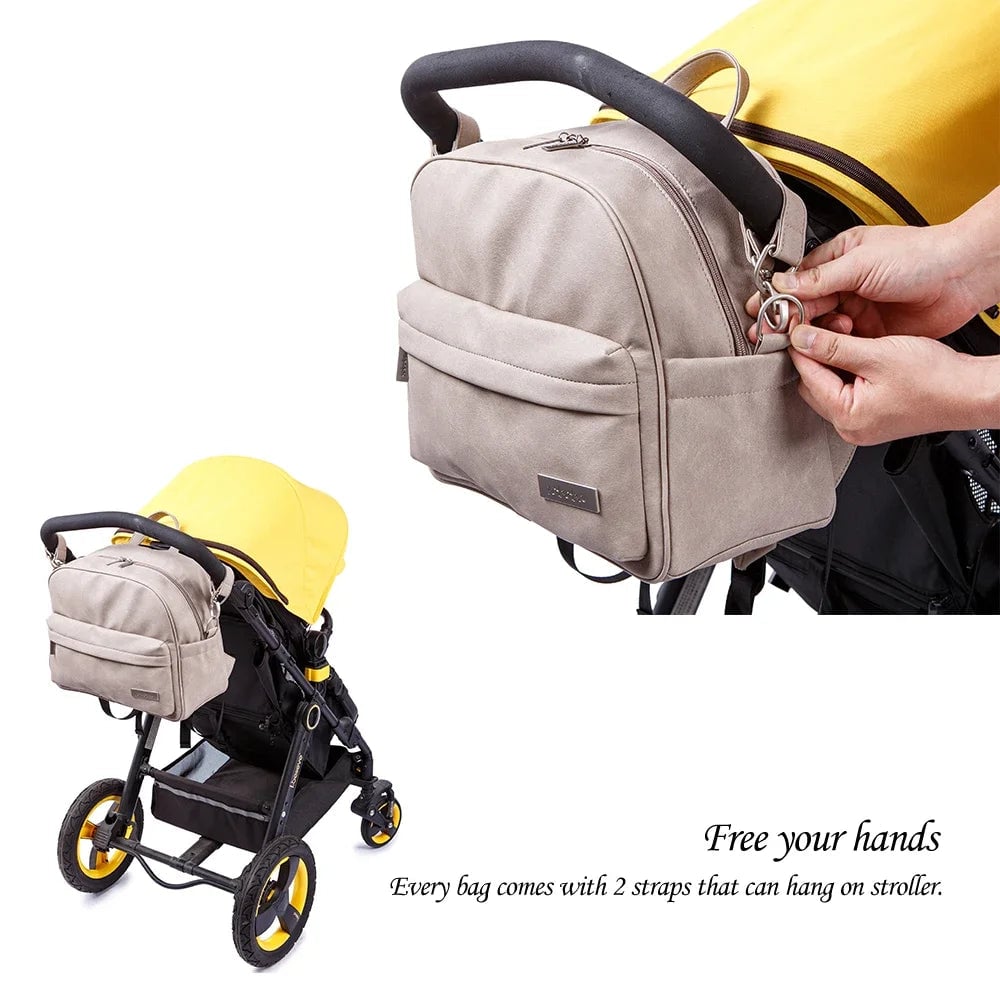 Waterproof Multi-Function Diaper Backpack - Stylish Baby Care Bag