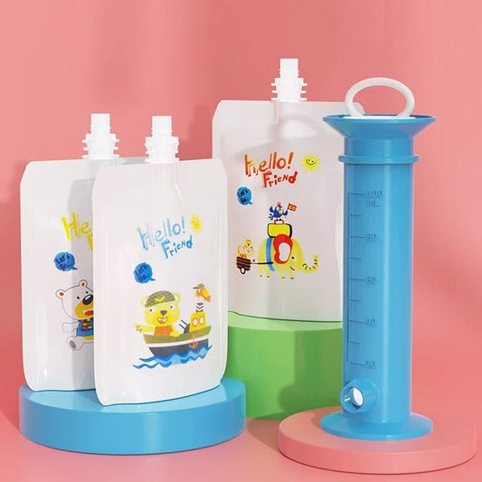 Baby Food Puree Filling Dispenser - Reusable Feeding Pouch Container