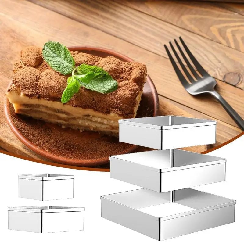 Square Cookie Cutter Set - Multi-Functional Baking Mold Kit