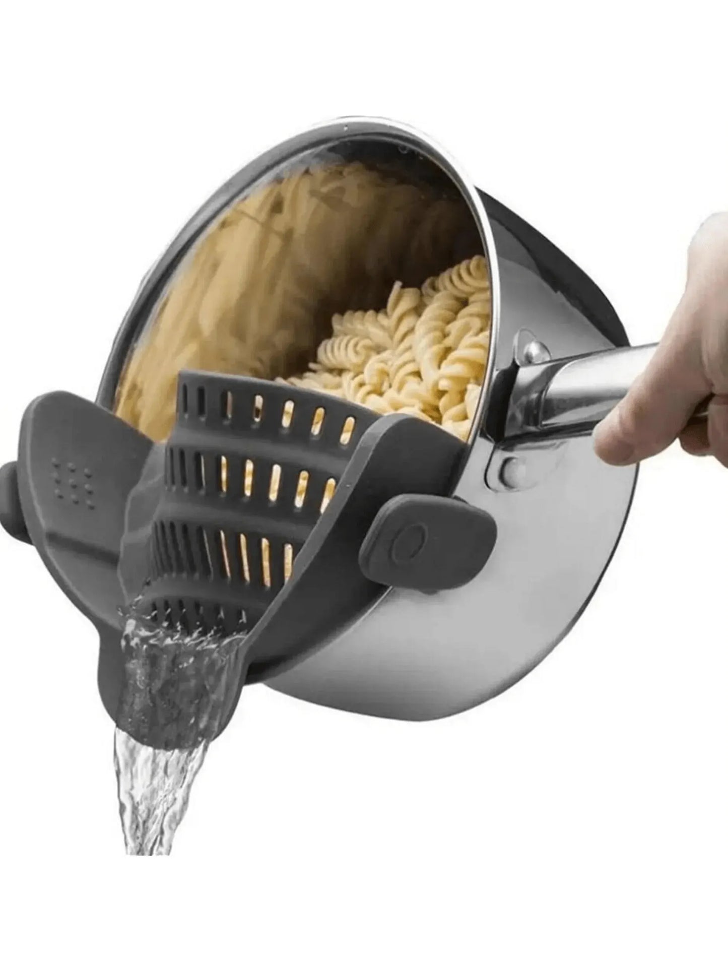 Adjustable Silicone Clip-On Strainer for Pots Pans Bowls - Pasta