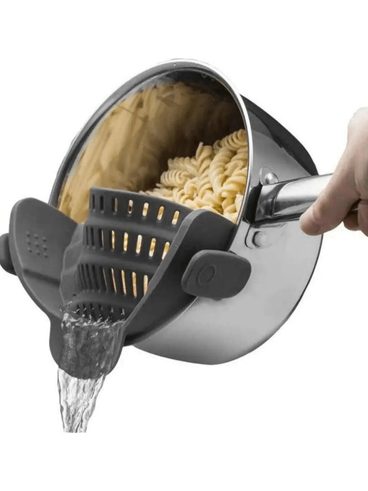 Adjustable Silicone Clip-On Strainer for Pots Pans Bowls - Pasta