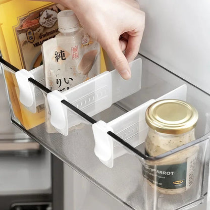 4pcs Expandable Refrigerator Storage Dividers Kitchen Organizer