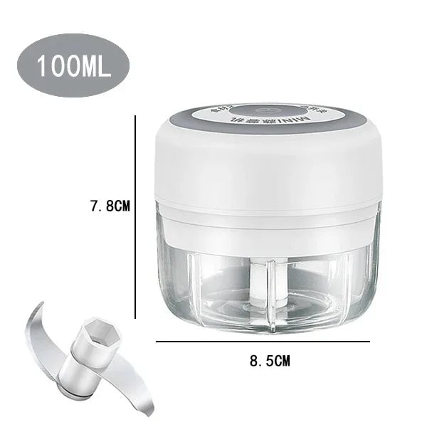Electric Meat Mincer Vegetable Chopper - Multi-Function Garlic Cutter