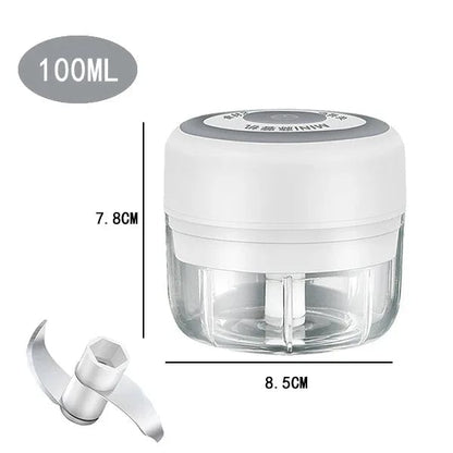 Electric Meat Mincer Vegetable Chopper - Multi-Function Garlic Cutter