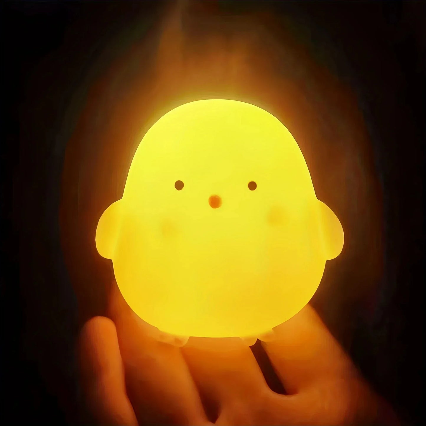 LED Duck Night Light - Soft Silicone Kids Bedside Lamp Animal Design