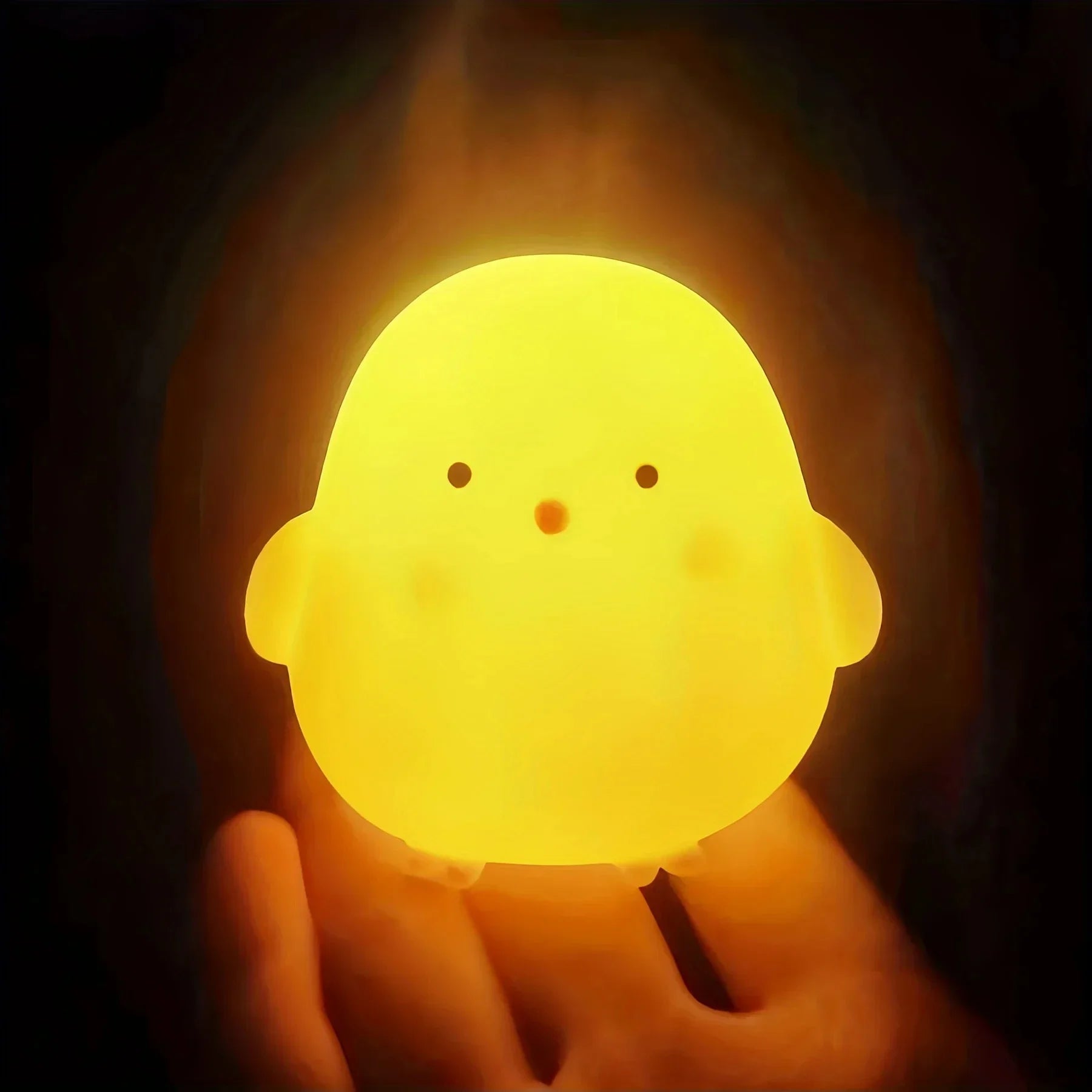LED Duck Night Light - Soft Silicone Kids Bedside Lamp Animal Design