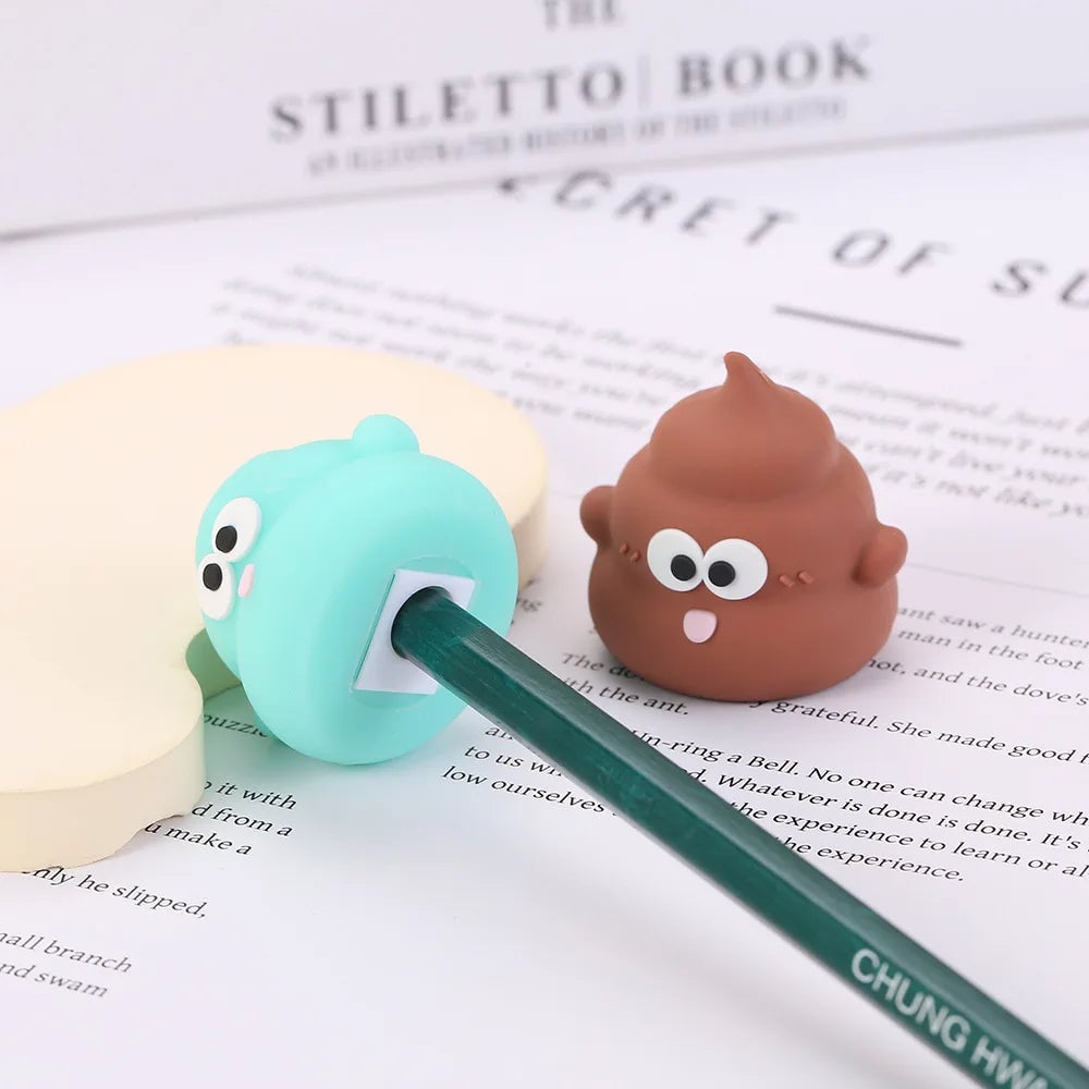 Mini Poop Emoji Pencil Sharpener - Cute Desktop School Supplies
