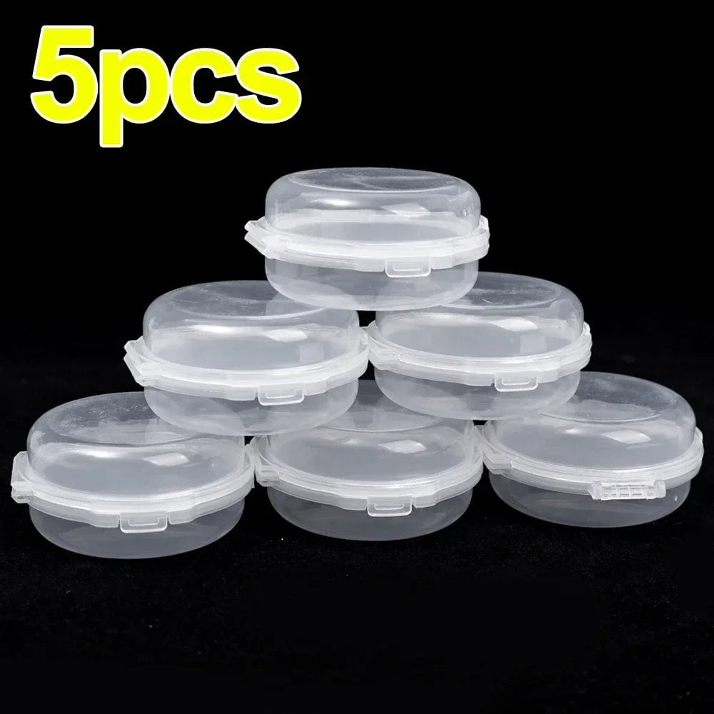 Double Layer Transparent Makeup Puff Storage Box - Dustproof Case